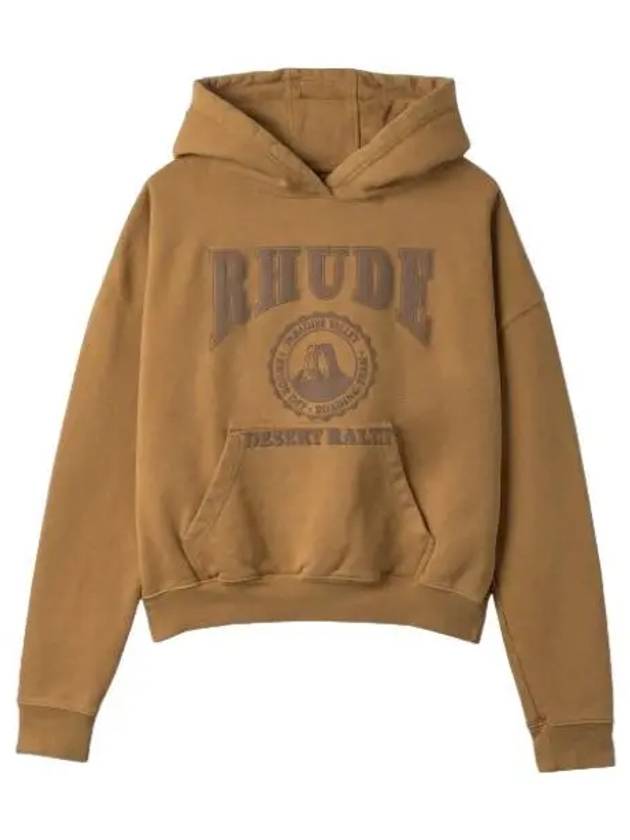 Cropped Desert Valley Hooded Camel T Shirt Hoodie - RHUDE - BALAAN 1