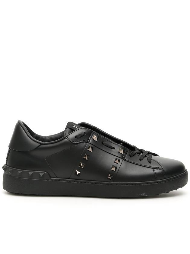 Rockstud low-top sneakers black - VALENTINO - BALAAN.