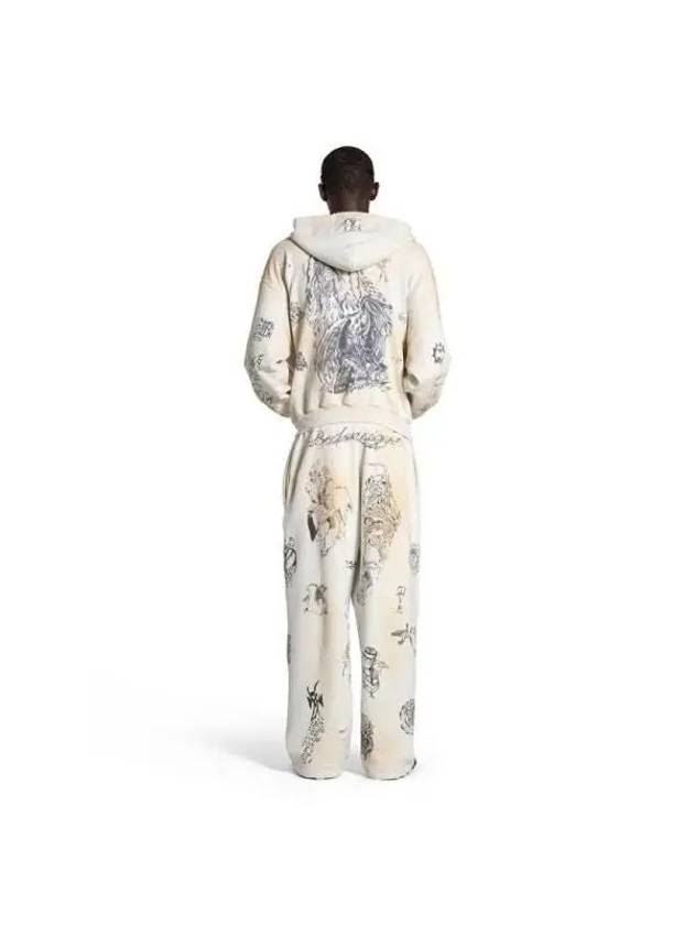 Tat Medium Fit Zip-Up Hoodie Off-White - BALENCIAGA - BALAAN 6