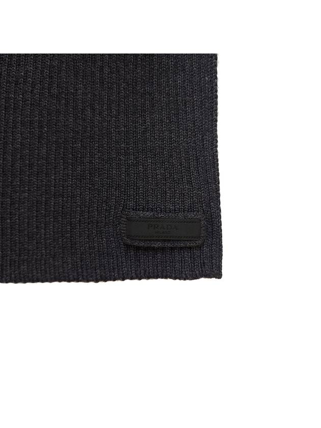 Unisex knit muffler gray - PRADA - BALAAN 3