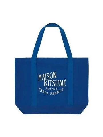 Tote Bag Logo Print Cotton Blue - MAISON KITSUNE - BALAAN 1