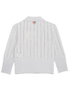 Pointel Knit Cardigan Grey - THOM BROWNE - BALAAN 3