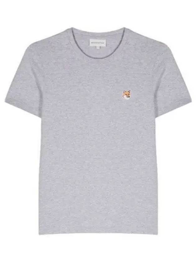 Fox Head Patch Regular Short Sleeve T-Shirt Grey - MAISON KITSUNE - BALAAN 2