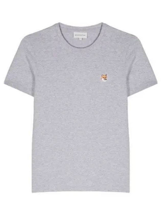 Fox Head Patch Regular Short Sleeve T-Shirt Grey - MAISON KITSUNE - BALAAN 2