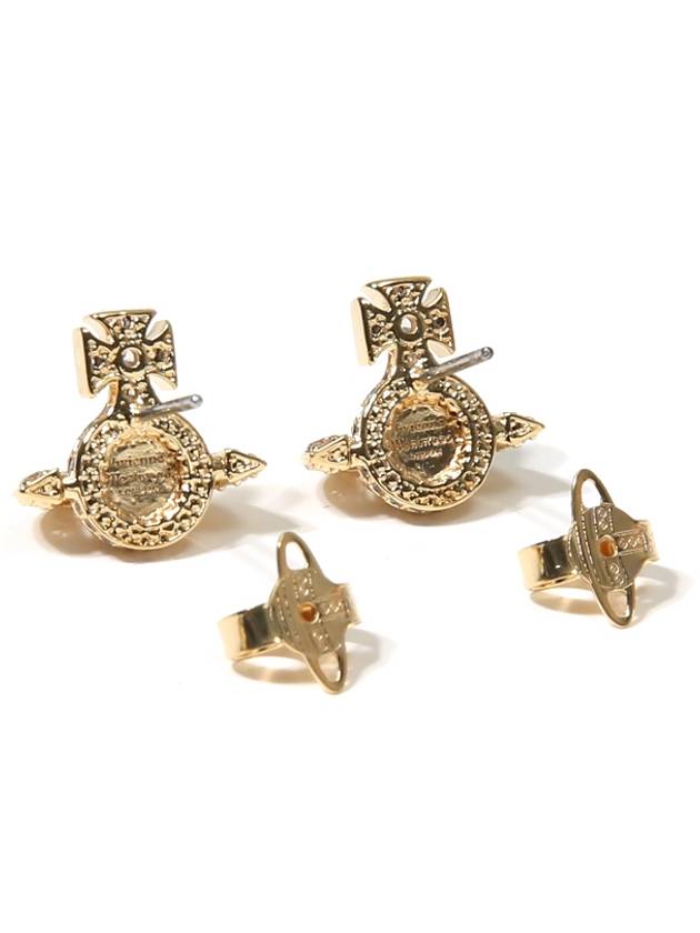 ORB Logo Earrings Gold - VIVIENNE WESTWOOD - BALAAN 5