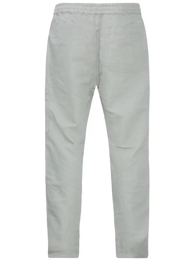 Linen Blend Cargo Straight Pants Grey - CP COMPANY - BALAAN 4