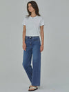 RYUL+WAI: Soft Denim Straight Wide Pants Blue - RYUL+WAI: - BALAAN 3