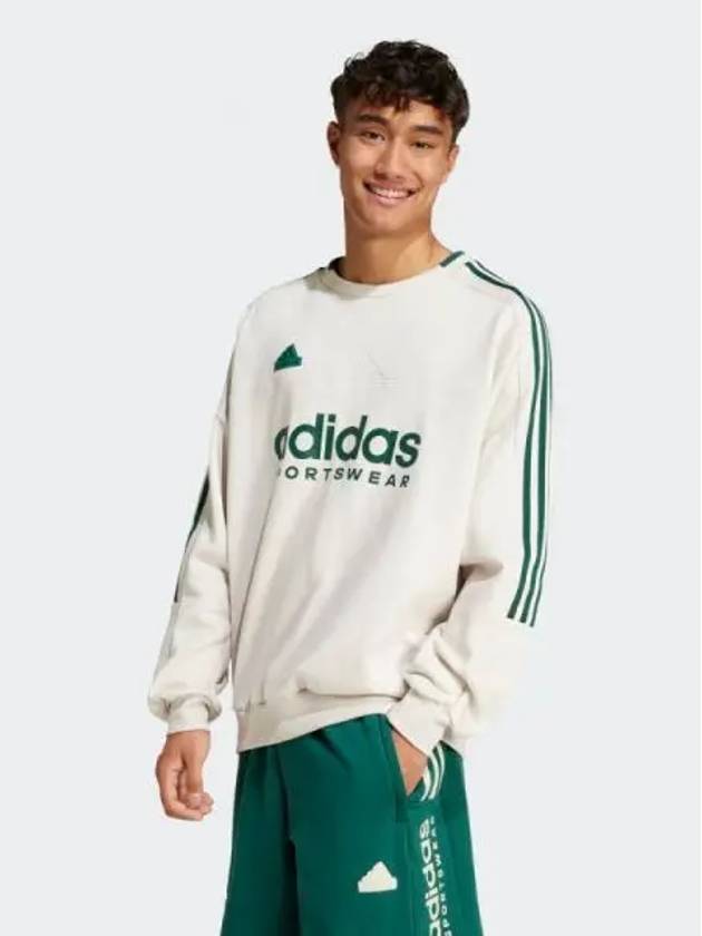 Man Tiro Fleece Crew Neck ALUMINCGREEN - ADIDAS - BALAAN 1