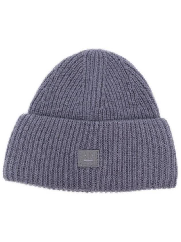 Small Face Logo Beanie Faded Purple - ACNE STUDIOS - BALAAN 1