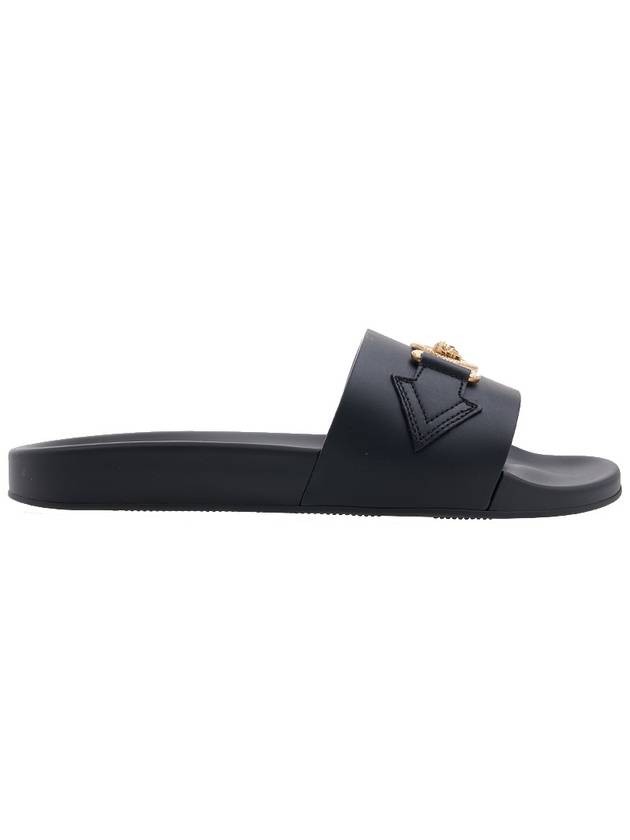 Men's Medusa Biggie Slippers Black - VERSACE - BALAAN.