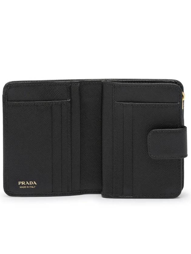 Small Saffiano Half Wallet Black - PRADA - BALAAN 6