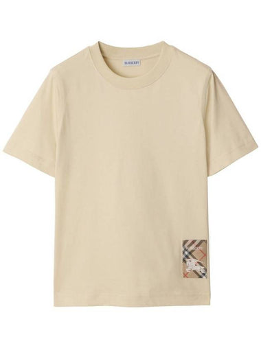 Burberry Check Label Cotton T-Shirt Clothing - BURBERRY - BALAAN 1