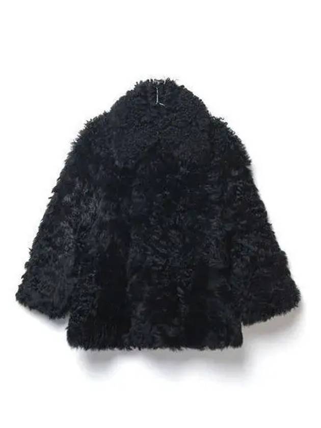 Women s Shearling Fur Jacket Black FCO206 544 - AMI - BALAAN 1