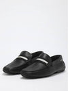 Three Stripe Pierced Loafers Black - BALLY - BALAAN 2