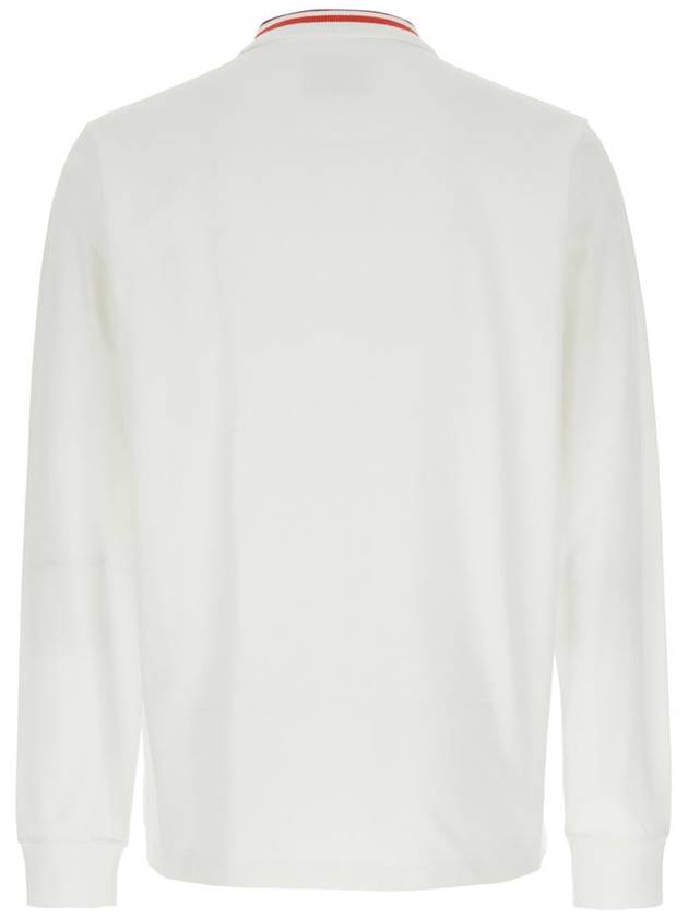 White Polo Shirt With Contrasting Collar And Orb Logo Detail On The Front In Cotton Man - VIVIENNE WESTWOOD - BALAAN 2