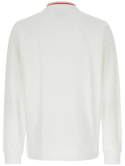 White Polo Shirt With Contrasting Collar And Orb Logo Detail On The Front In Cotton Man - VIVIENNE WESTWOOD - BALAAN 2