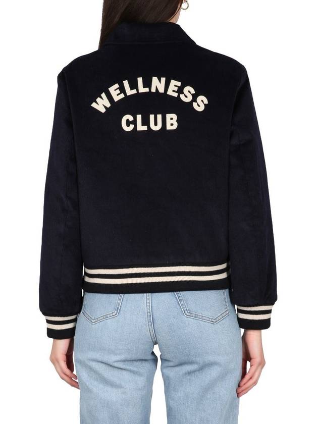 Wellness Corduroy Bomber Jacket Navy - SPORTY & RICH - BALAAN 4