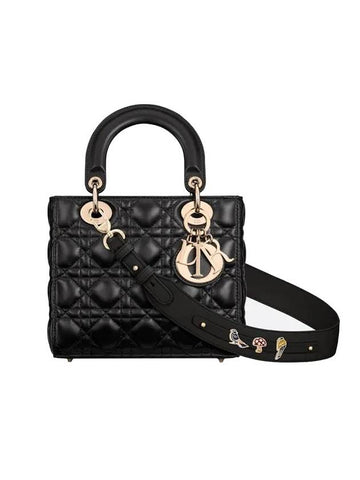 Lady My ABCDior Cannage Small Lambskin Tote Bag Black - DIOR - BALAAN 1