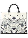 BlackLine Flower Art Shopper Bag_Black - ALICEMARTHA - BALAAN 3