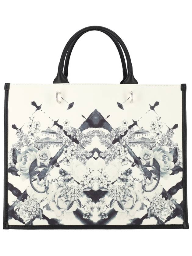 BlackLine Flower Art Shopper Bag_Black - ALICEMARTHA - BALAAN 3