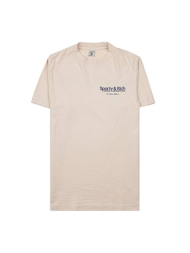 Logo Cotton Short Sleeve T-Shirt Cream - SPORTY & RICH - BALAAN 1