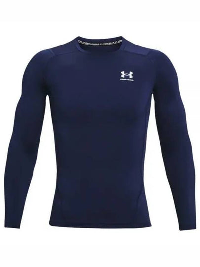 Men's Heat Gear Compression Long Sleeve T-Shirt Midnight Navy - UNDER ARMOUR - BALAAN 2