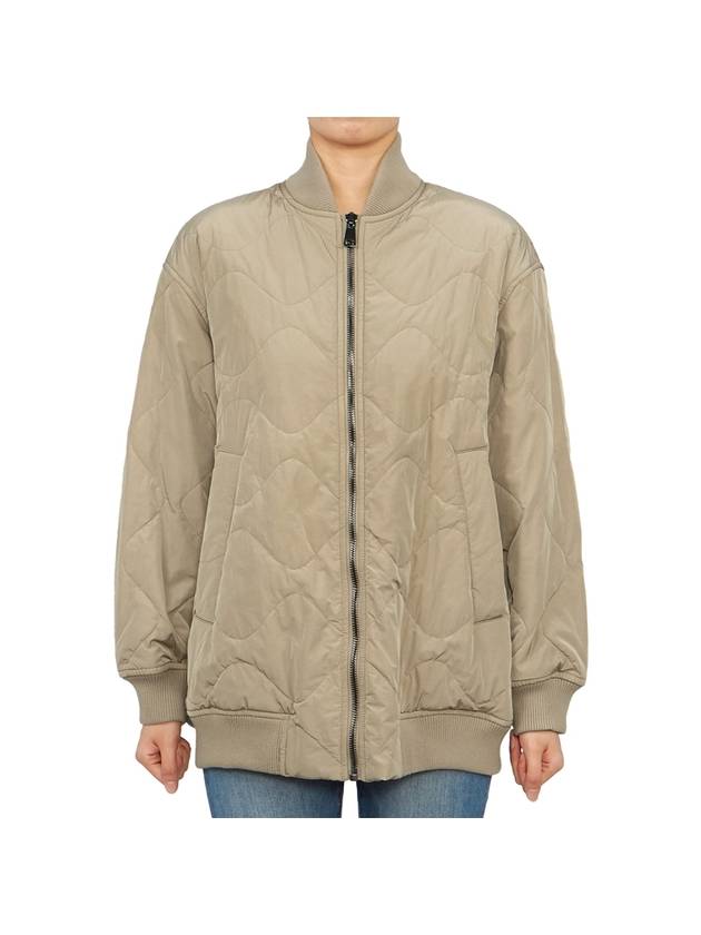 Norel Zipper Bomber Jacket Beige - MAX MARA - BALAAN 2