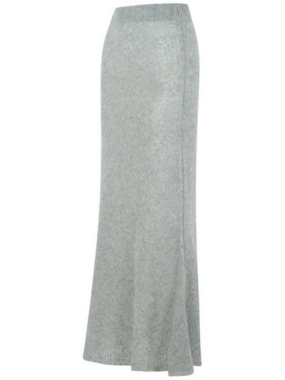 Lisa Yang 'Kelsy' Long Skirt In Grey Silk Blend - LISA YANG - BALAAN 2