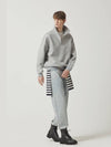 Light gray SCUBA banding color scheme overfit half zip up - IRO - BALAAN 3