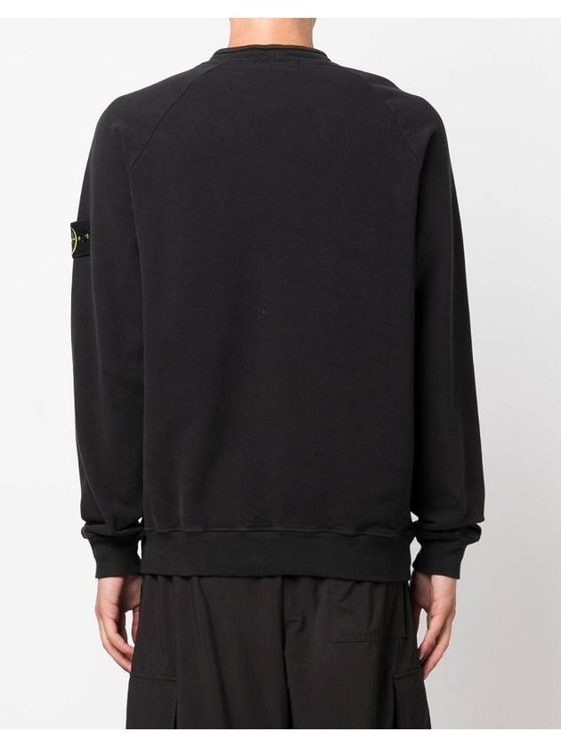 Stretch Cotton Fleece Mock Turtleneck Sweatshirt Black - STONE ISLAND - BALAAN 5