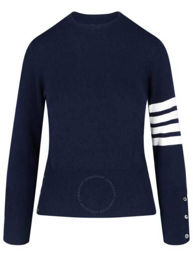 Women's 4 Bar Classic Cashmere Pullover Knit Top Navy - THOM BROWNE - BALAAN 2