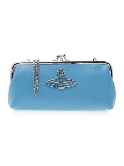 Nappa Thin Line ORB Frame Chain Long Wallet Blue - VIVIENNE WESTWOOD - BALAAN 2