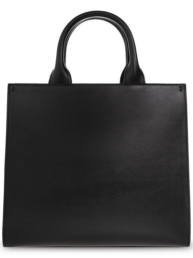 DG Logo Small Leather Tote Bag Black - DOLCE&GABBANA - BALAAN 4