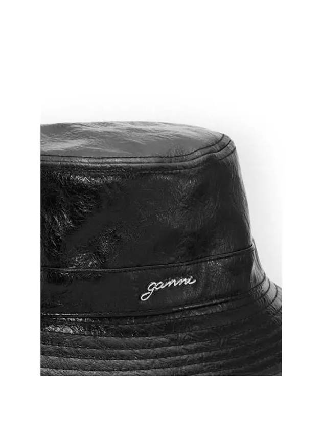 Applique Logo Bucket Hat Black - GANNI - BALAAN 3