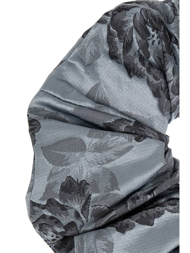 Ganni Hair Scrunchie With Floral Pattern, Women's, Grey - GANNI - BALAAN 4