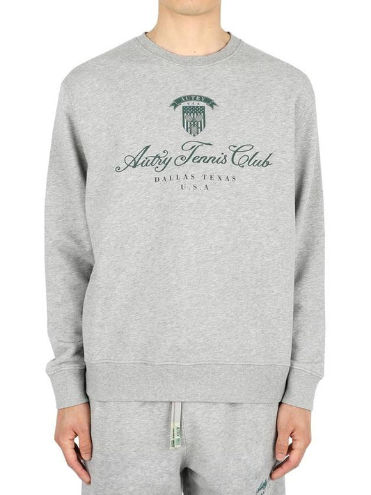 Tennis Club Badge Round Neck Sweatshirt Grey - AUTRY - BALAAN 2