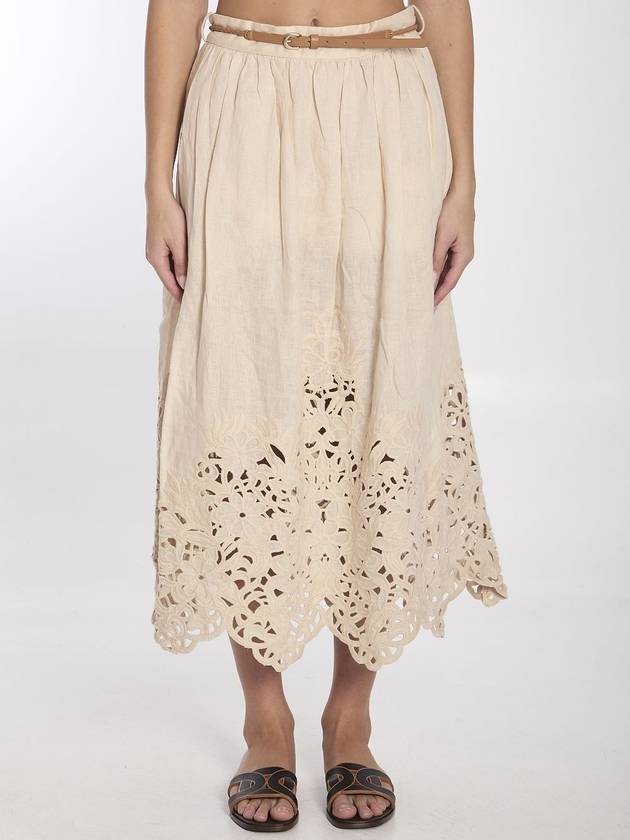 Wylie embroidered midi skirt - ZIMMERMANN - BALAAN 1