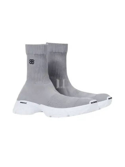 Speedrunner 30 Recycled Knit High Top Sneakers Grey - BALENCIAGA - BALAAN 2