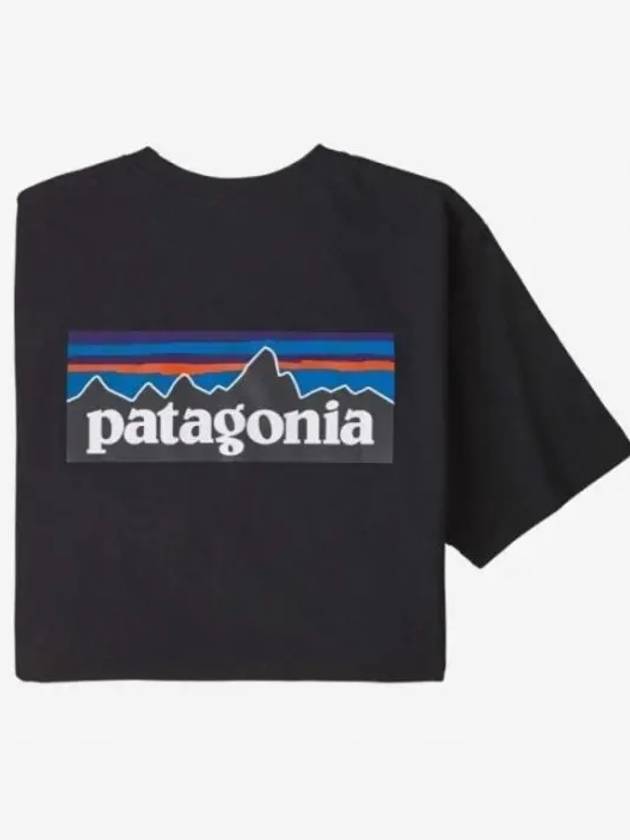 P 6 Logo Responsibility Tee Black 38504O5 - PATAGONIA - BALAAN 3