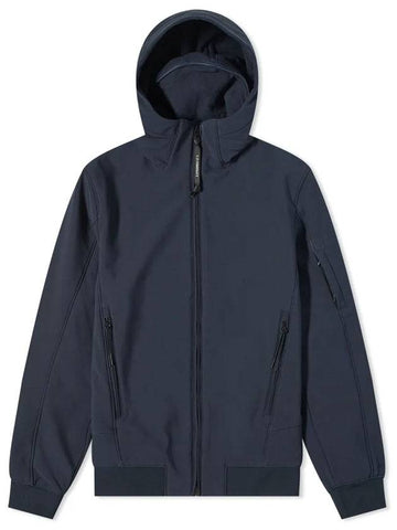 Lens Wappen Patch Hoodie Zip Up Navy - CP COMPANY - BALAAN.