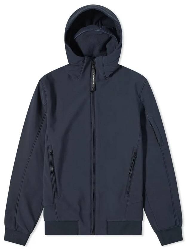 Lens Wappen Patch Zip Up Hoodie Navy - CP COMPANY - BALAAN 1