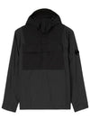 Men's Lens Wappen Hooded Anorak Black - CP COMPANY - BALAAN 1