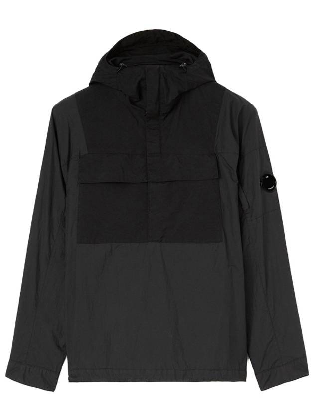 Men's Lens Wappen Hooded Anorak Black - CP COMPANY - BALAAN 1