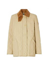 Diamond Quilted Thermoregulated Barn Jacket Honey - BURBERRY - BALAAN 1