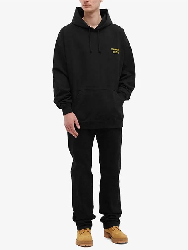 Chest Logo Hoodie Black - VETEMENTS - BALAAN 8