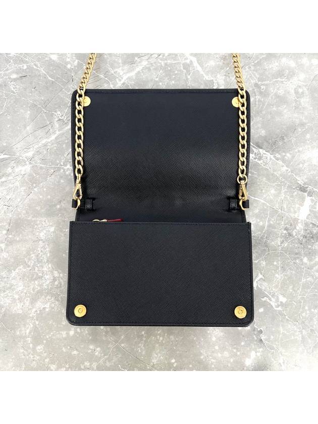 Saffiano black logo cross bag 1BP012 - PRADA - BALAAN 8