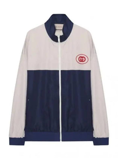 GG Logo Print Track Jacket Navy - GUCCI - BALAAN 2