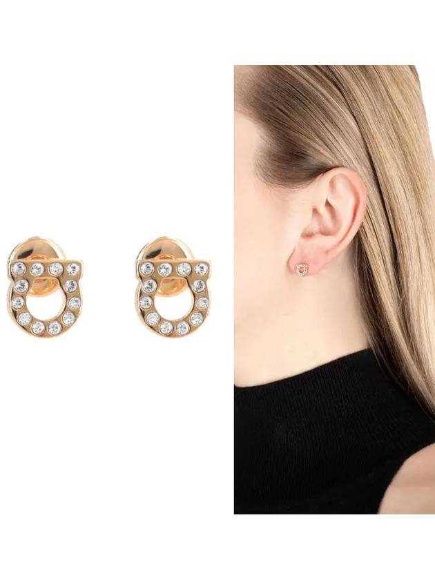 Gancini stud earrings gold - SALVATORE FERRAGAMO - BALAAN 2