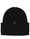 Black Logo Grenoble Wool Beanie 3B00017 M1131 999 - MONCLER - BALAAN 2