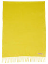 Logo Wool Fringe Muffler Yellow - ACNE STUDIOS - BALAAN 2